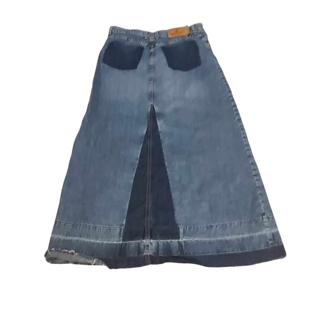 Lucky Brand Vintage Denim maxi women's jean skirt blue Size 6 Y2K 100% cotton - Picture 2 of 9